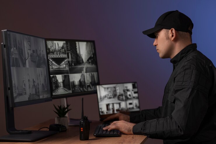portrait male security guard with uniform 23 2150368726